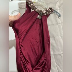 Alexia Admor Burgundy Embellished Dress